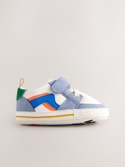 Multi Baby Touch Fastening Elastic Lace Trainers (0-24mths) - Image 2 of 6