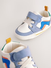 Multi Baby Touch Fastening Elastic Lace Trainers (0-24mths) - Image 4 of 6