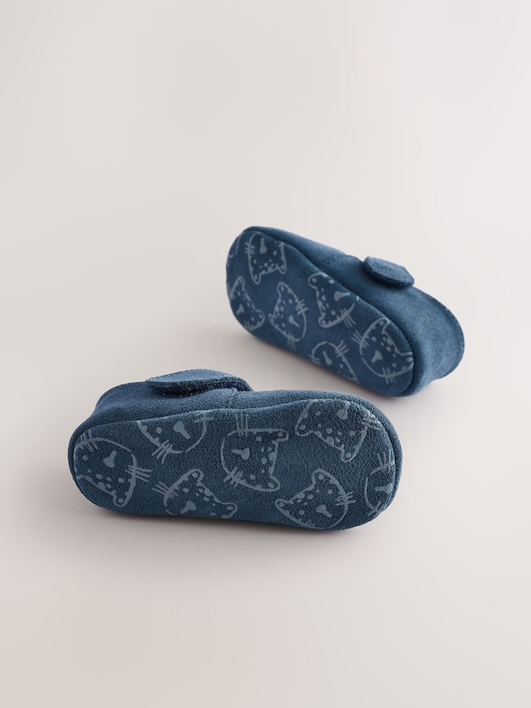 Navy Suede Baby Leather T-Bar Shoes (0-24mths) - Image 5 of 6