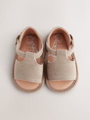 Neutral Leather Touch Fastening Baby Sandals (0-24mths) - Image 5 of 6