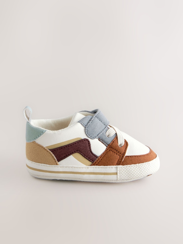 Нейтральный - Baby Touch Fastening Elastic Lace Trainers (0-24mths) - Изображение 2 из 5