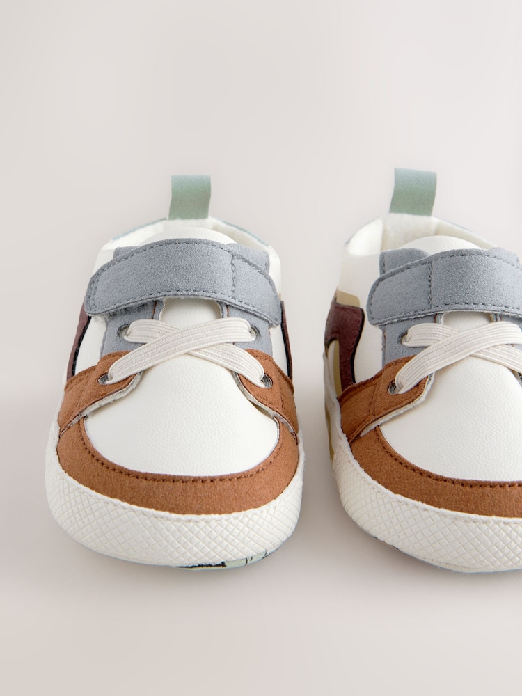 Neutral Baby Touch Fastening Elastic Lace Trainers (0-24mths) - Image 3 of 5