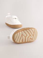 Neutral Baby Touch Fastening Elastic Lace Chevron Trainers (0-24mths) - Image 3 of 5