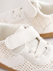 Neutral Baby Touch Fastening Elastic Lace Chevron Trainers (0-24mths) - Image 4 of 5