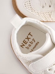 Neutral Baby Touch Fastening Elastic Lace Chevron Trainers (0-24mths) - Image 5 of 5