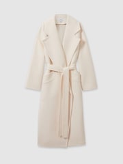 Reiss Cream Bridget Petite Wool-Blend Blindseam Coat - Image 2 of 8