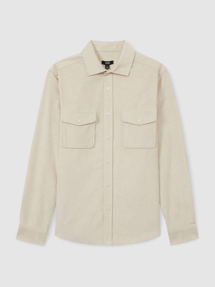 Reiss Stone Tucci Cotton-Blend Corduroy Overshirt - Image 2 of 5
