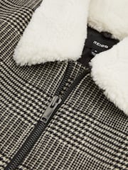 Reiss Black/White Fitz Wool-Blend Twill Zipped Jacket - Image 6 of 6