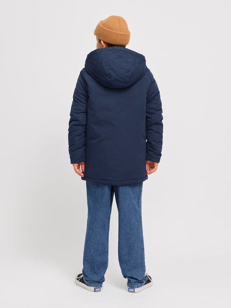 JACK & JONES JUNIOR Longline Hooded Parka Jacket - صورة 2 من 7