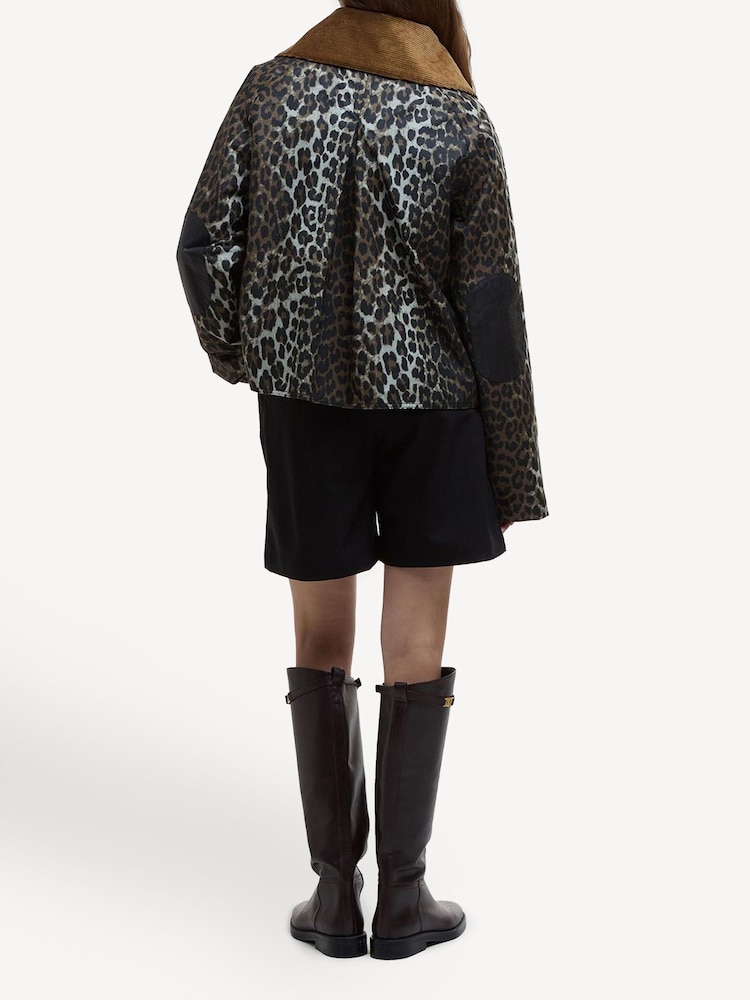 Barbour® x GANNI Leopard Print Jacket - Image 2 of 7