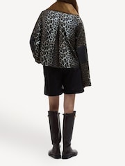 Barbour® x GANNI Leopard Print Jacket - Image 3 of 7