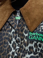 Barbour® x GANNI Leopard Print Jacket - Image 5 of 7