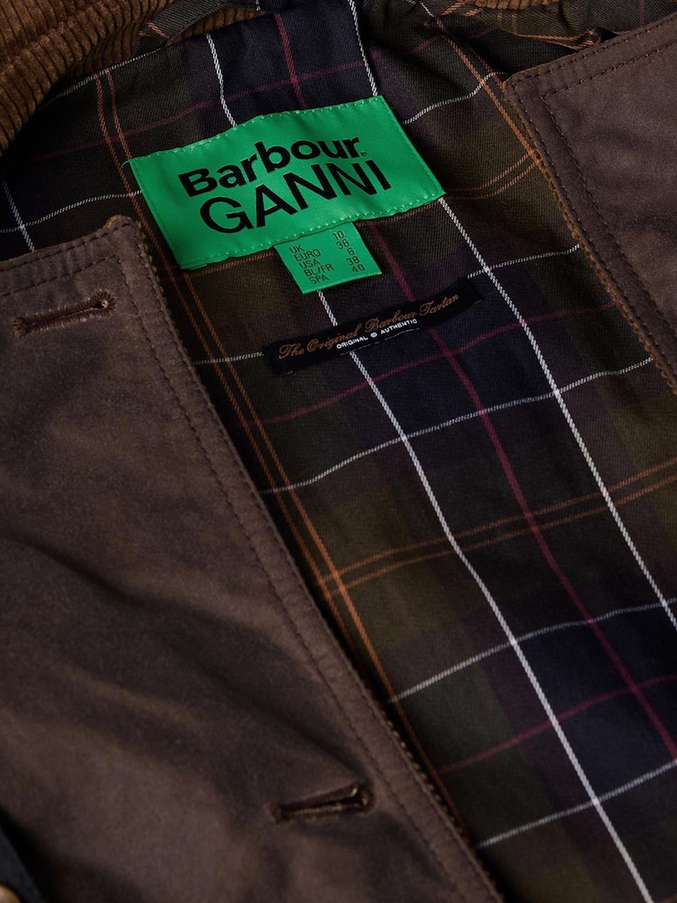 Barbour® x GANNI Brown Jacket - Image 11 of 11