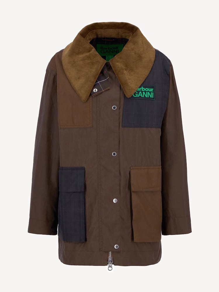 Barbour® x GANNI Brown Jacket - Image 9 of 9