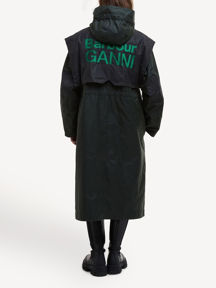 Barbour® x GANNI Green Jacket - Image 2 of 9