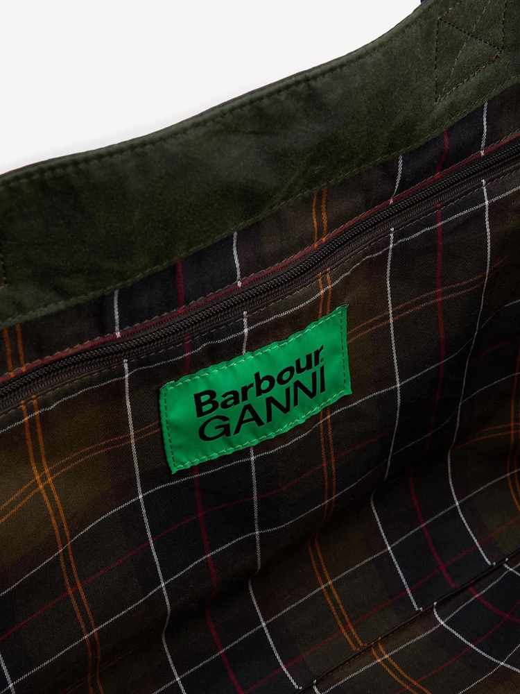 Barbour® x GANNI Green Bag - Image 7 of 7