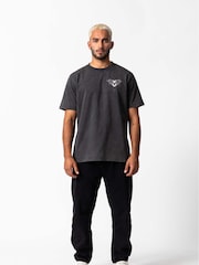 Negro - Camiseta de algodón 100 % con diseño vintage de águila Benfica de Legacies - Imagen 2 de 7