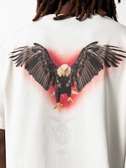 Legacies White Benfica Águia Vintage 100% Cotton T-Shirt - Image 4 of 7