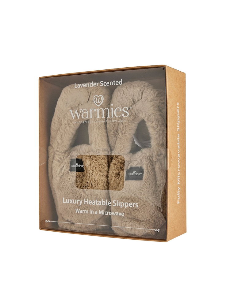 Warmies Neutral Heatable Luxury Slippers - Image 4 of 4
