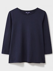 Blau - Crew Clothing Long Sleeve Perfect Slub Crew Neck 100% Cotton T-Shirt - Bild 5 von 5