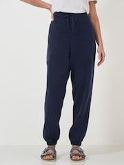 Crew Clothing Blue Adler Twill Joggers - Image 3 of 5