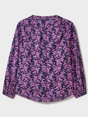Crew Clothing Pink Lyla Button Through Printed Blouse - Image 5 of 5