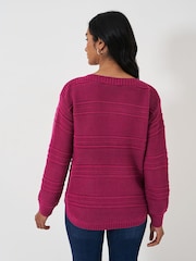 Crew Clothing Pink Tali Boat Neck Knit Jumper - Image 2 of 5