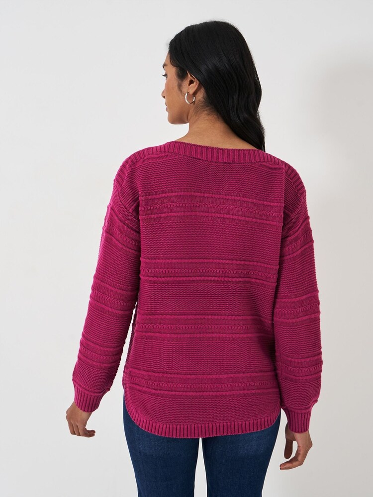 Crew Clothing Pink Tali Boat Neck Knit Jumper - Image 2 of 5
