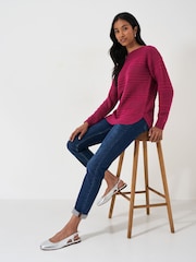 Crew Clothing Pink Tali Boat Neck Knit Jumper - Image 3 of 5