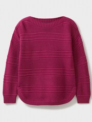 Crew Clothing Pink Tali Boat Neck Knit Jumper - Image 5 of 5