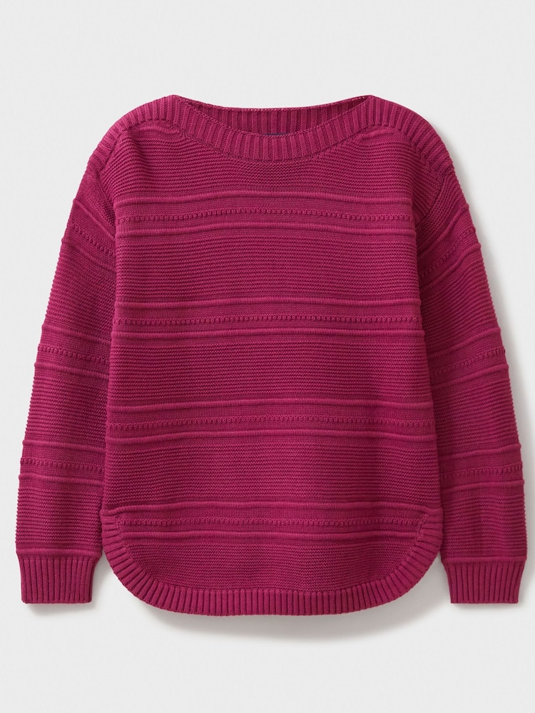 Crew Clothing Pink Tali Boat Neck Knit Jumper - Image 5 of 5