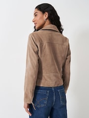 Crew Clothing Natural Suede Biker Jacket - Image 2 of 6