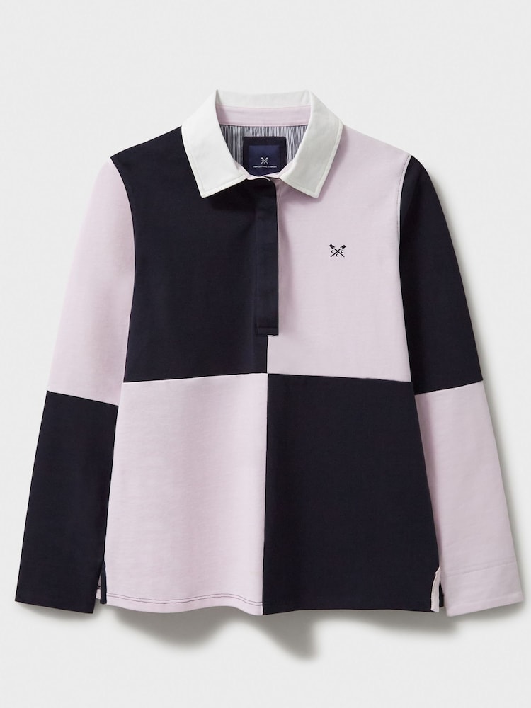 Розовый - Регби Crew Clothing Quarted 100% хлопок - Image 5 of 5