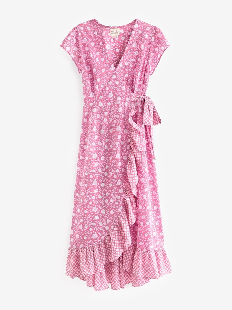 Aspiga Pink Demi Wrap Dress - Image 6 of 6