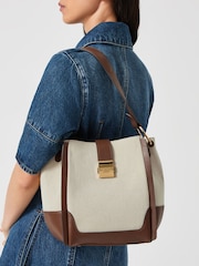 Radley London Natural Sloane Street Canvas Medium Open Top Shoulder Bag - Image 1 of 5