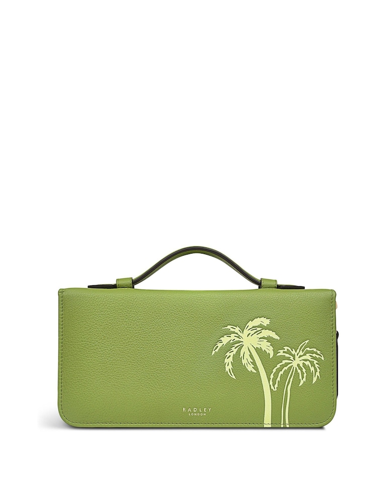 Radley London Green Palm Bay Large Zip Around Pouch - Image 1 of 3