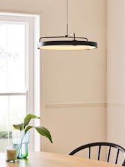 Jasper Conran London Black Circular Pendant Light - Image 1 of 4