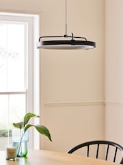 Jasper Conran London Black Circular Pendant Light - Image 2 of 4