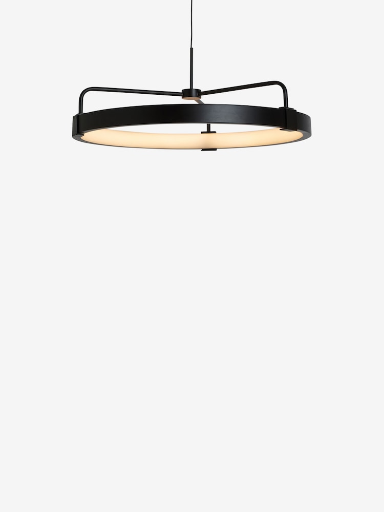 Jasper Conran London Black Circular Pendant Light - Image 4 of 4