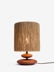 French Connection Wood/Cream Cala Table Lamp - Image 4 of 4