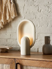 French Connection Cream Rapoko Blanc Table Lamp - Image 1 of 4