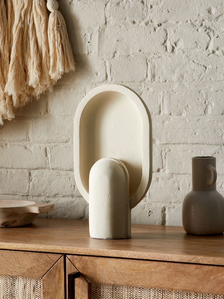 French Connection Cream Rapoko Blanc Table Lamp - Image 2 of 4
