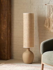 French Connection Natural Chana Terracotta Floor Lamp - Image 1 of 4