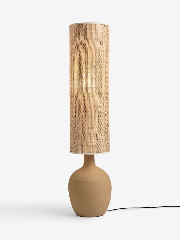 French Connection Natural Chana Terracotta Floor Lamp - Image 4 of 4