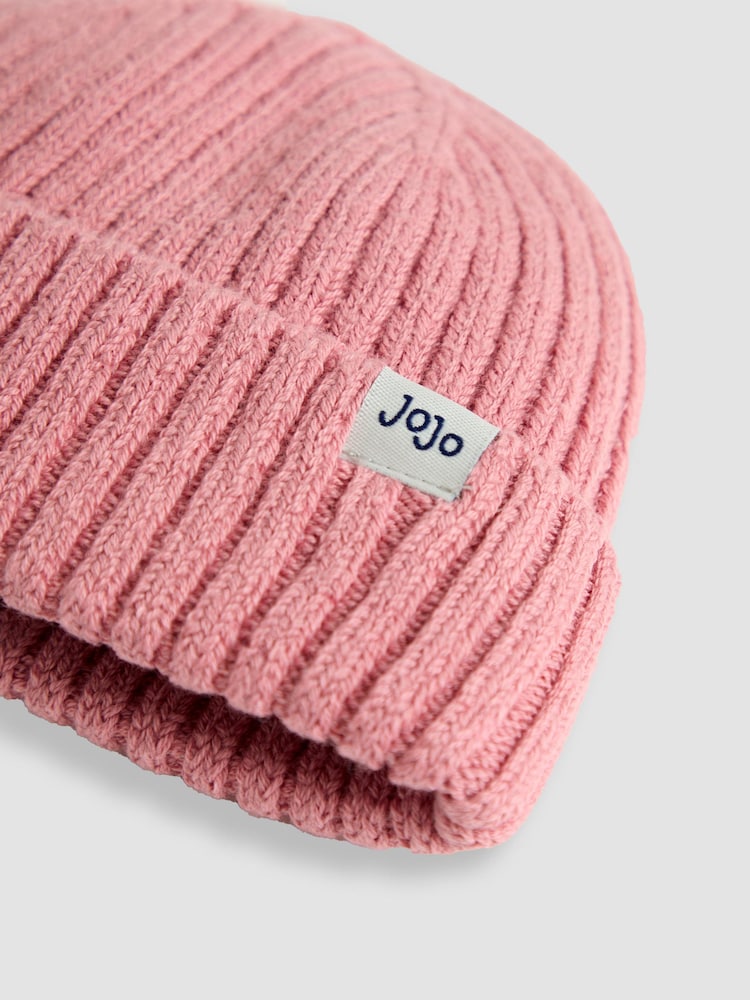 Hellpink - JoJo Maman Bébé Rib Hat - Bild 3 von 3