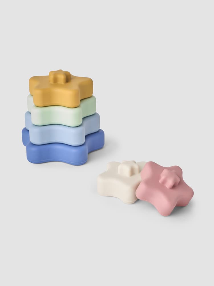 JoJo Maman Bébé Silicone Star Stacking Tower - Image 2 of 4