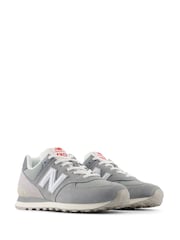 New Balance Grey Mens 574 Trainers - Image 3 of 11