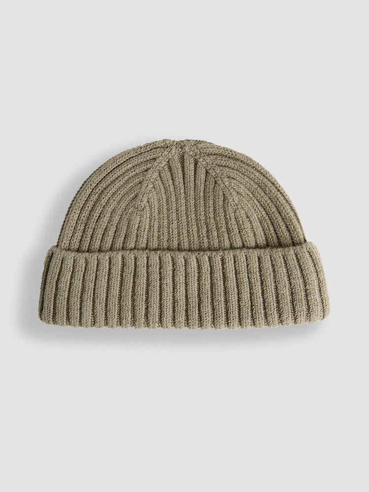 JoJo Maman Bébé Khaki Green Rib Hat - Image 3 of 3 JoJo Maman Bébé Khaki Green Rib Hat - Image 3 of 3
