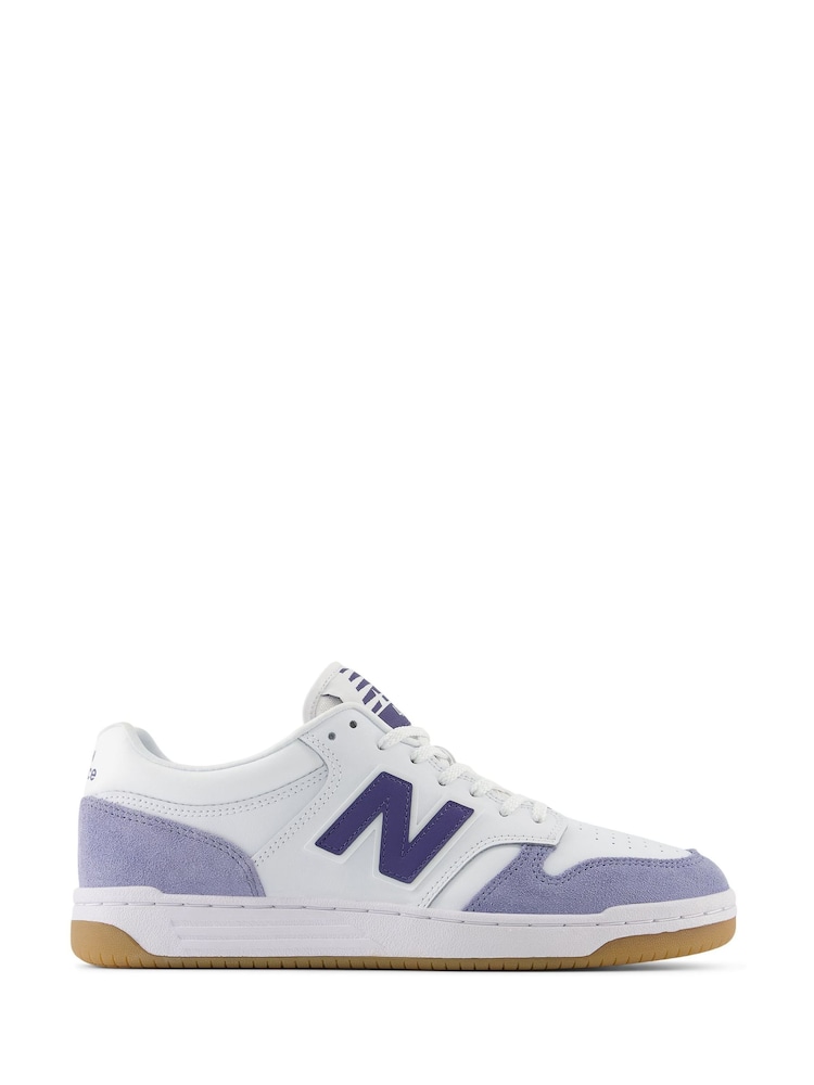 New Balance White/Purple Mens 480 Trainers - Image 1 of 7