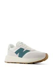 Белый/зеленый - мужские кроссовки New Balance 370 - Изображение 4 из 10